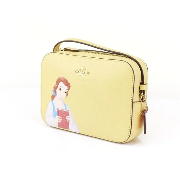NWT Camera Bag Disney Belle Vanilla Cream Leather
